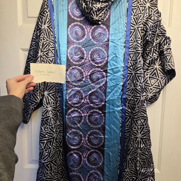 Geometric Patterned Women's Robe - Picture 4 of 4